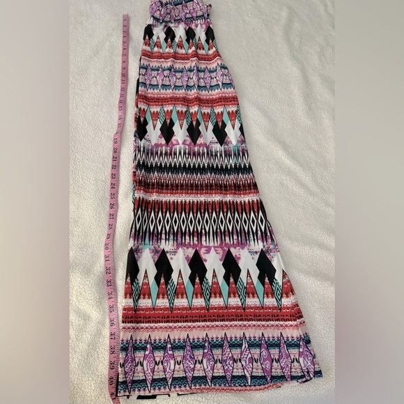 NWT Boho styled Aztec design palazzo pants by DGNY LX folding waistband. - Picture 8 of 9